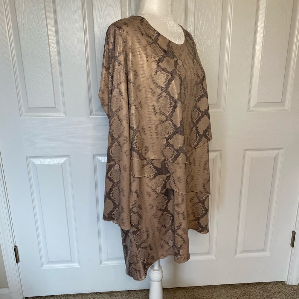 Snakeskin-Design Dress Sz. XL